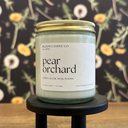pear orchard candle