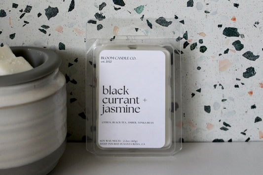 black currant + jasmine wax melts